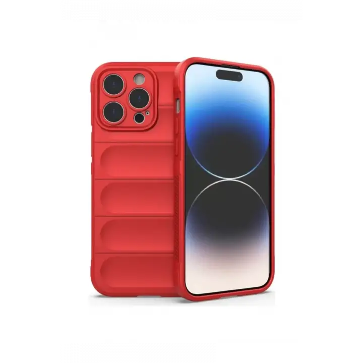 Newface Apple iPhone 16 Pro Max Kılıf Optimum Silikon - Kırmızı