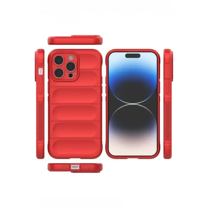 Newface Apple iPhone 16 Pro Max Kılıf Optimum Silikon - Kırmızı
