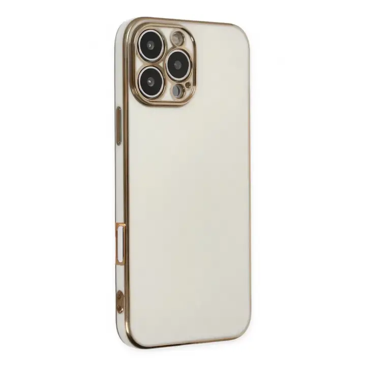 Newface Apple iPhone 16 Pro Max Kılıf Volet Silikon - Beyaz