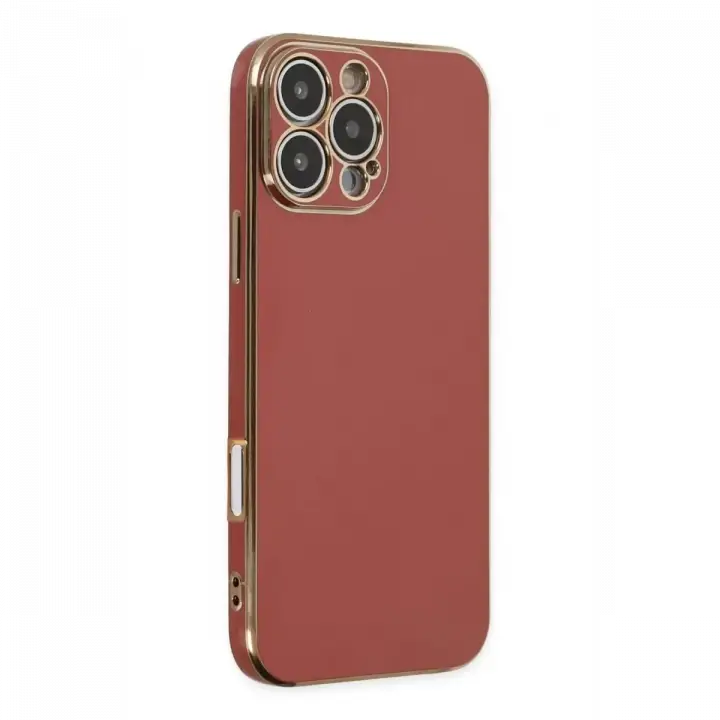 Newface Apple iPhone 16 Pro Max Kılıf Volet Silikon - Kırmızı