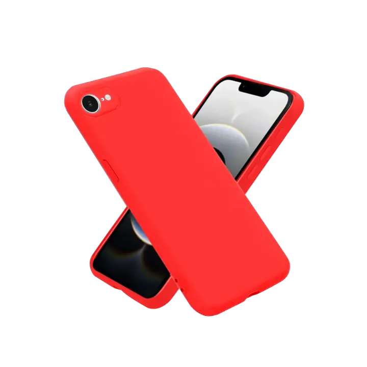 Newface iPhone 16E Kılıf First Silikon - Kırmızı