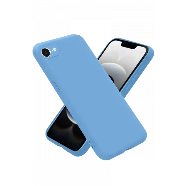 Newface iPhone 16E Kılıf First Silikon - Mavi