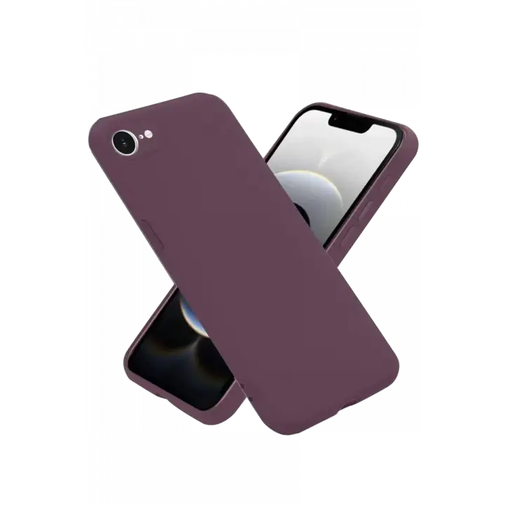 Newface Apple iPhone 16E Kılıf First Silikon - Mürdüm