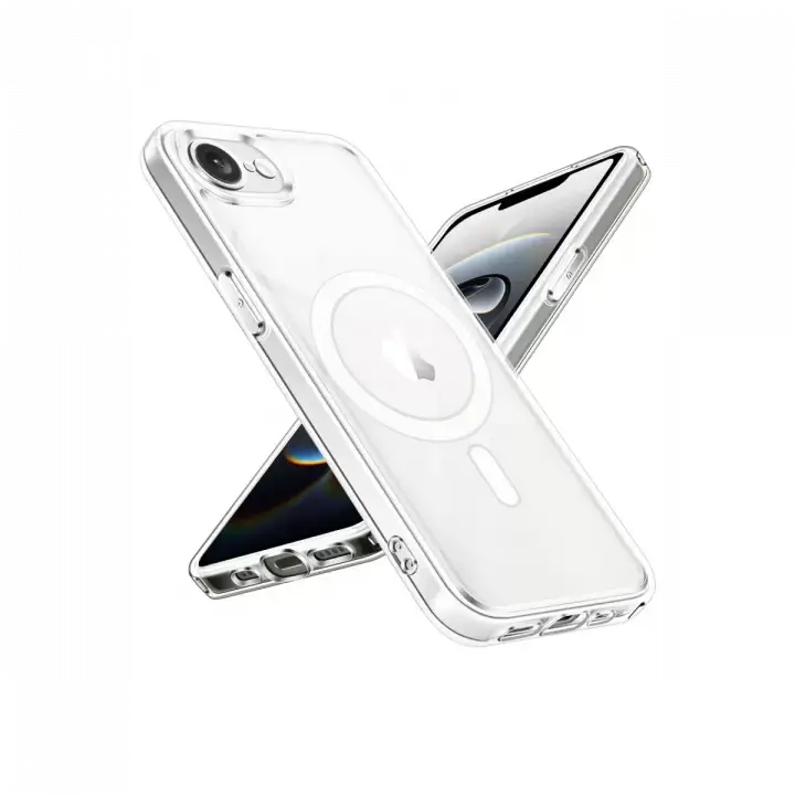 Newface iPhone 16E Kılıf Magneticsafe Şeffaf Silikon - Şeffaf
