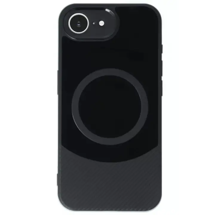 Newface Apple iPhone 16E Kılıf Maya Karbon Kapak - Siyah