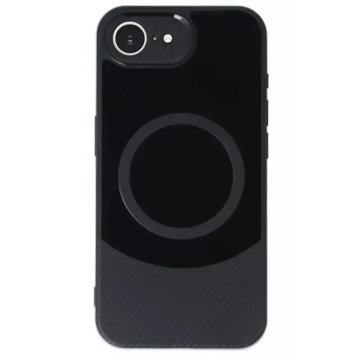 Newface iPhone 16E Kılıf Maya Karbon Kapak - Siyah