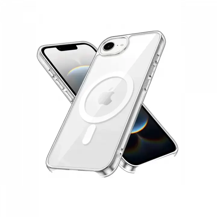 Newface Apple iPhone 16E Kılıf Pc Real Magsafe Kapak - Şeffaf