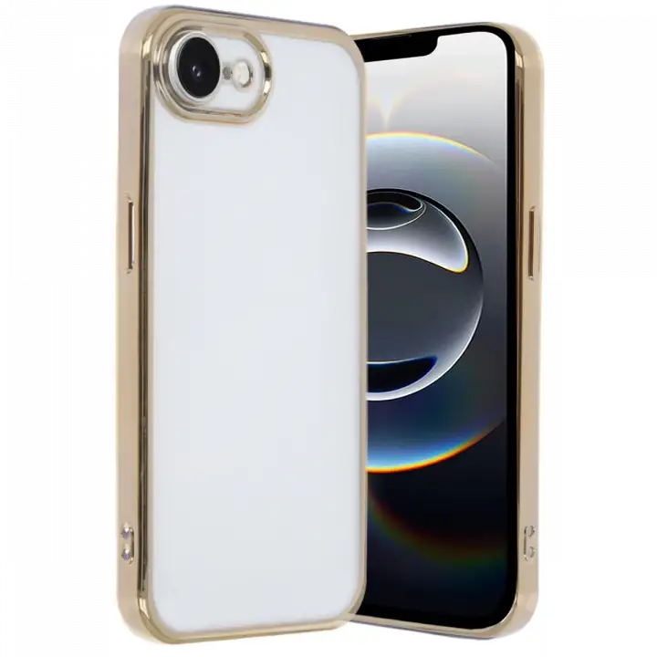 Newface iPhone 16E Kılıf Razer Lensli Silikon - Gold