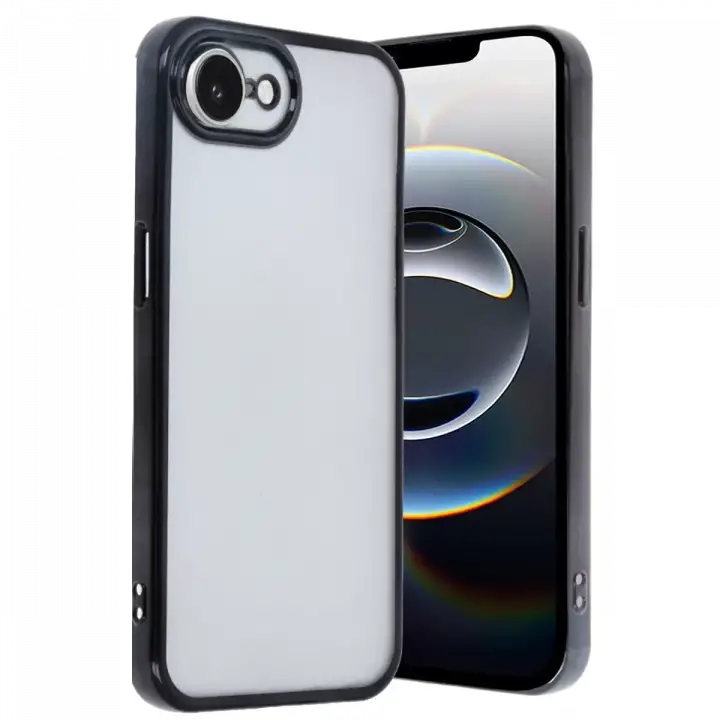 Newface Apple iPhone 16E Kılıf Razer Lensli Silikon - Siyah