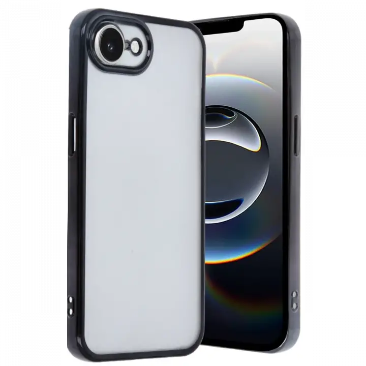 Newface iPhone 16E Kılıf Razer Lensli Silikon - Siyah