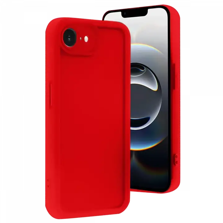 Newface Apple iPhone 16E Kılıf Viera Silikon - Kırmızı