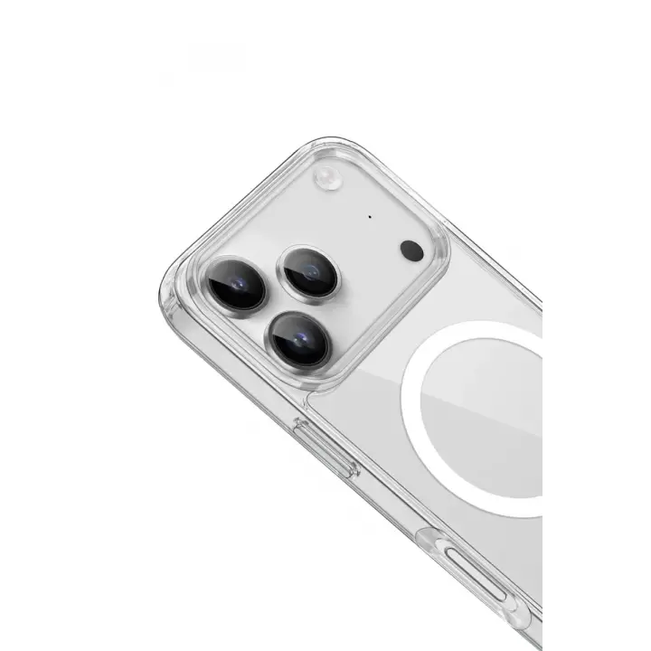 Newface Apple iPhone 17 Pro Kılıf Pc Real Magsafe Kapak - Şeffaf