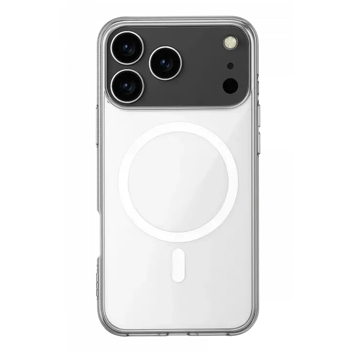Newface Apple iPhone 17 Pro Max Kılıf Magneticsafe Şeffaf Silikon - Şeffaf