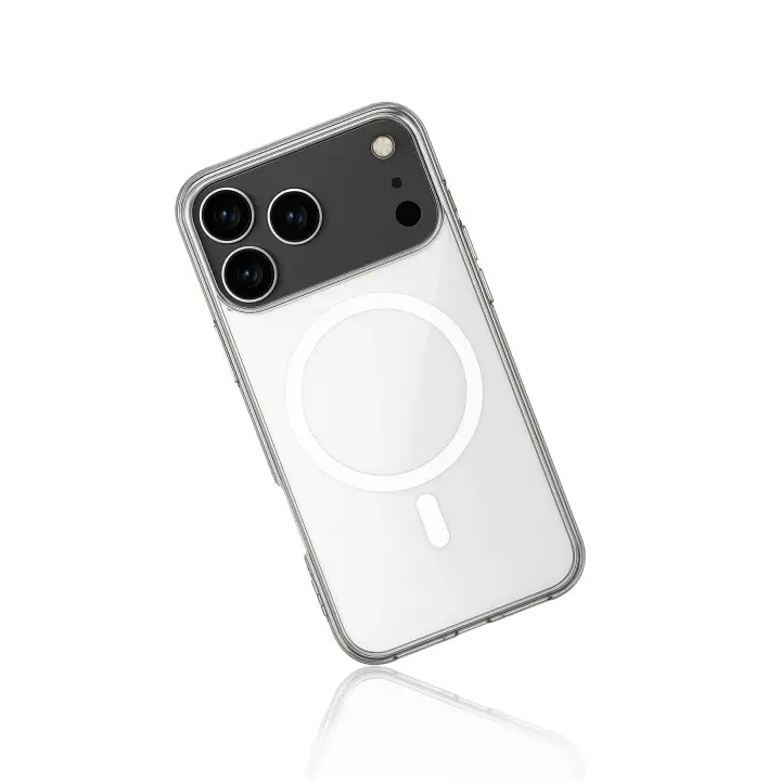 Newface iPhone 17 Pro Max Kılıf Magneticsafe Şeffaf Silikon - Şeffaf