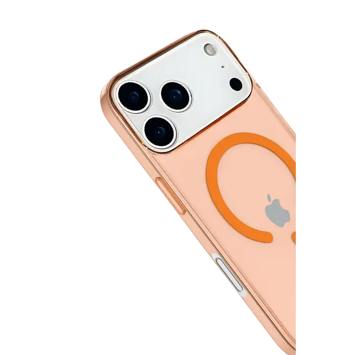 Newface iPhone 17 Pro Max Kılıf Pc Real Magsafe Kapak - Turuncu