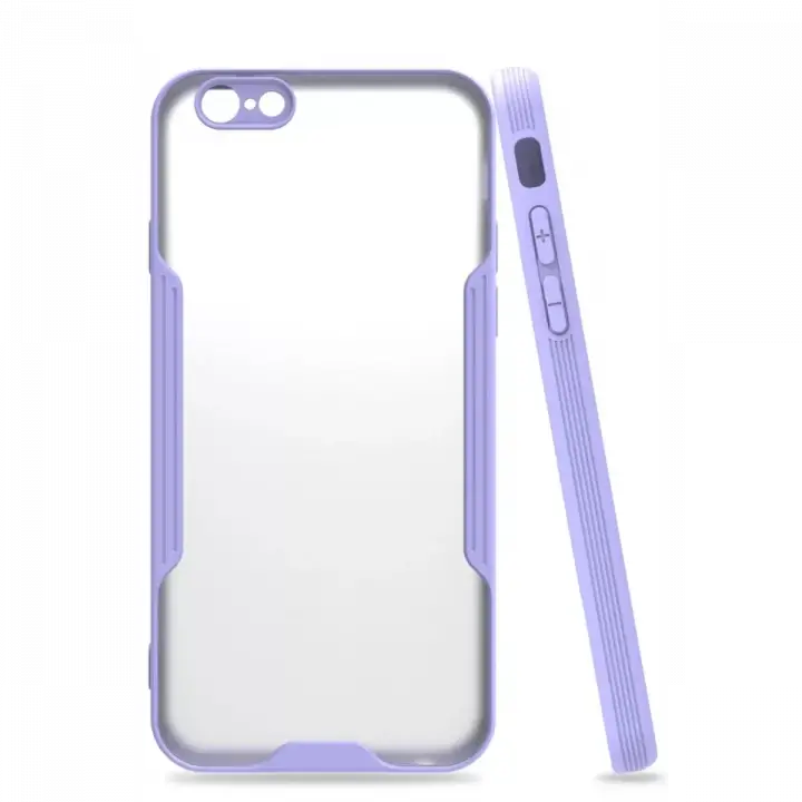 Newface Apple iPhone 6 Kılıf Platin Silikon - Lila
