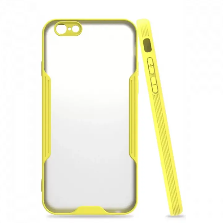 Newface Apple iPhone 6 Kılıf Platin Silikon - Sarı