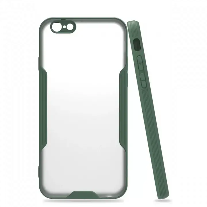Newface Apple iPhone 6 Kılıf Platin Silikon - Yeşil