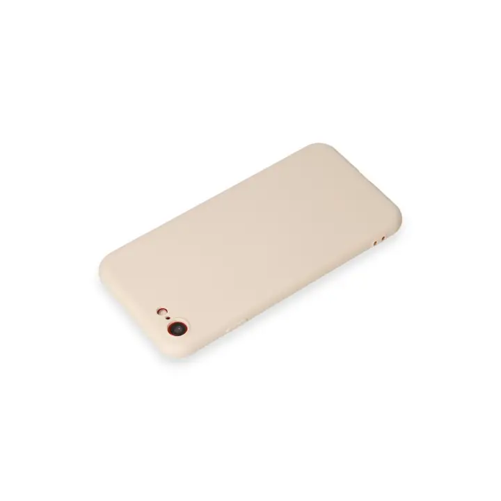 Newface iPhone 7 Kılıf First Silikon - Krem