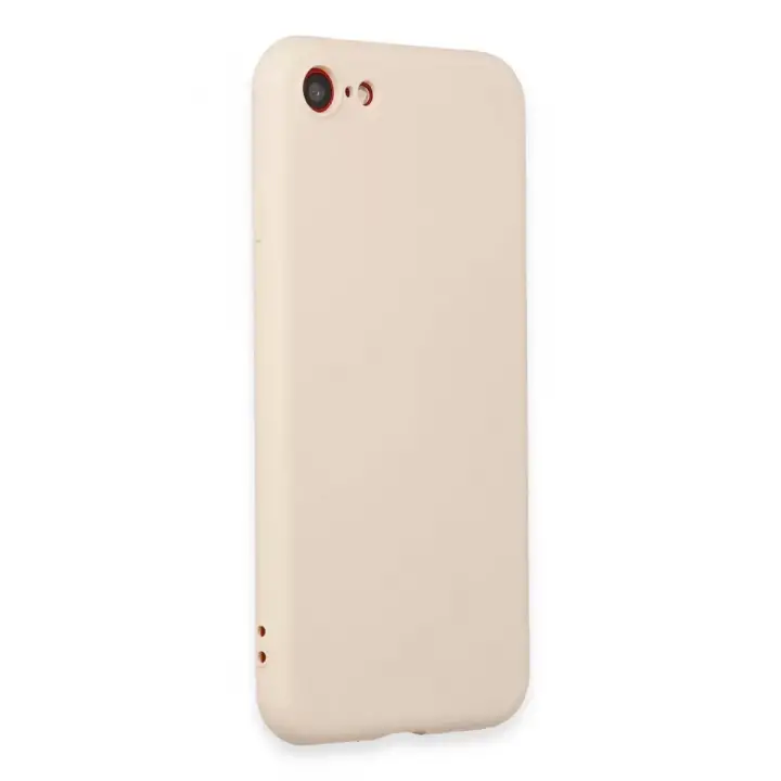 Newface iPhone 7 Kılıf First Silikon - Krem
