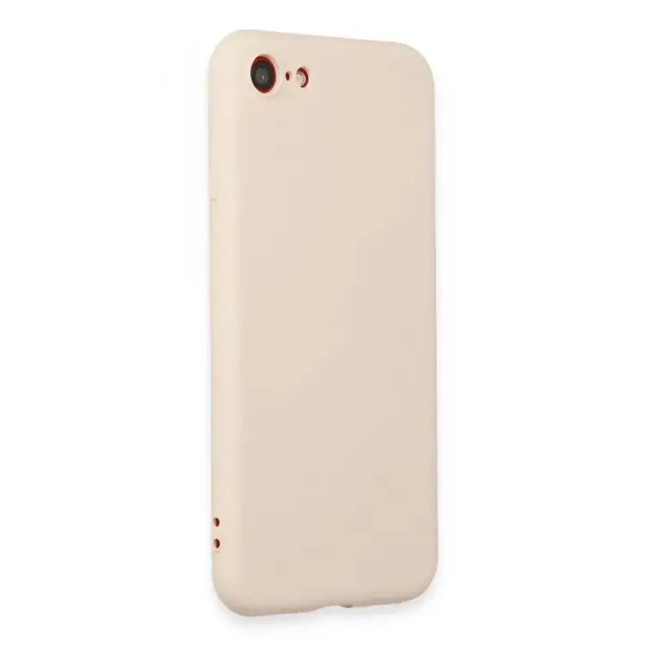 Newface Apple iPhone 7 Kılıf First Silikon - Krem