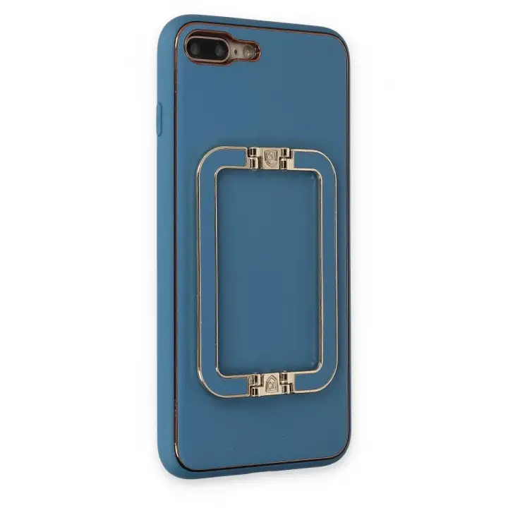 Newface Apple iPhone 7 Plus Kılıf Coco Elit Kapak - Mavi