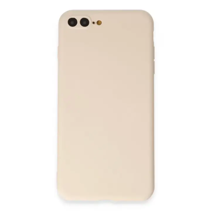 Newface Apple iPhone 7 Plus Kılıf First Silikon - Krem