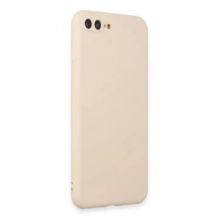 Newface Apple iPhone 7 Plus Kılıf First Silikon - Krem