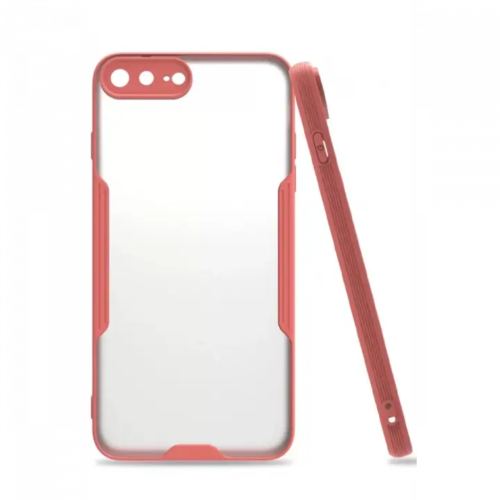 Newface Apple iPhone 7 Plus Kılıf Platin Silikon - Pembe