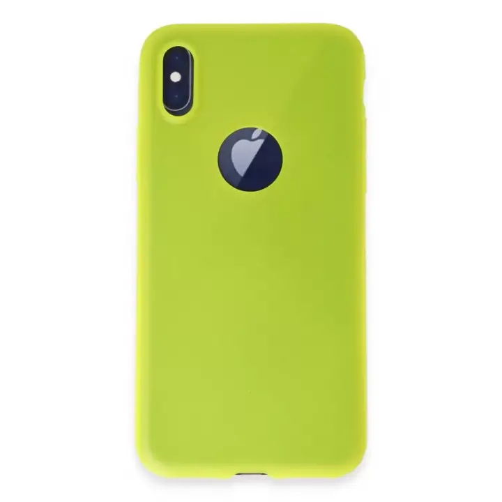 Newface Apple iPhone X Kılıf First Silikon - Parlak Sarı