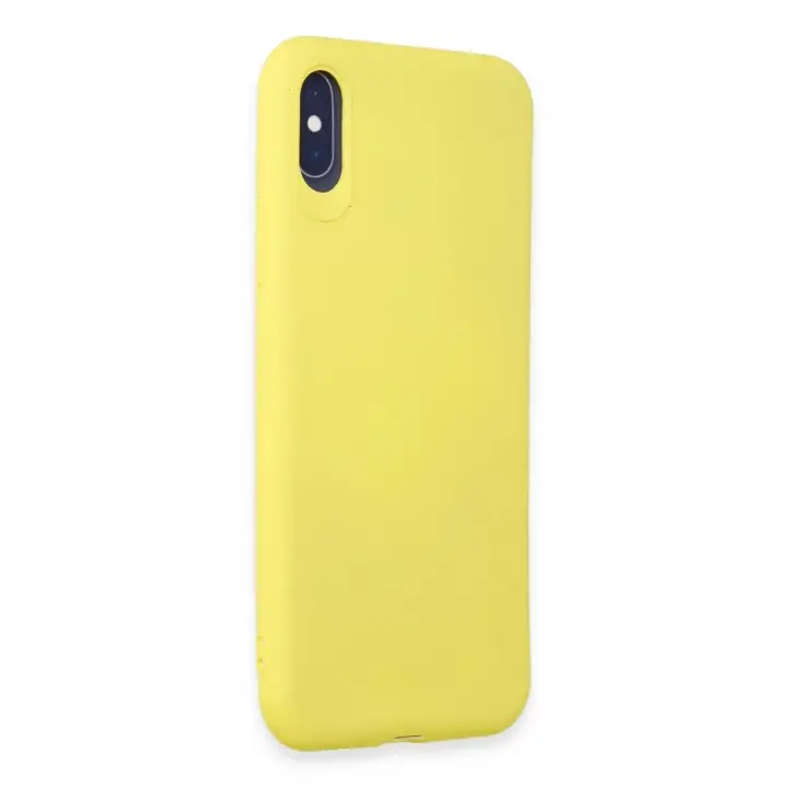Newface iPhone X Kılıf First Silikon - Sarı