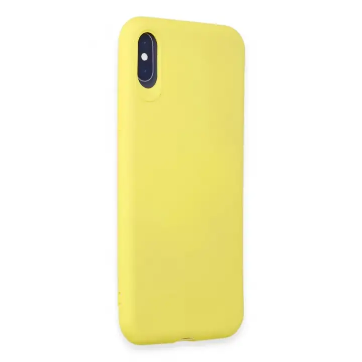 Newface Apple iPhone X Kılıf First Silikon - Sarı