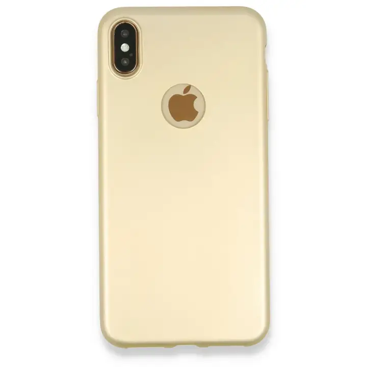 Newface iPhone XS Max Kılıf First Silikon - Gold