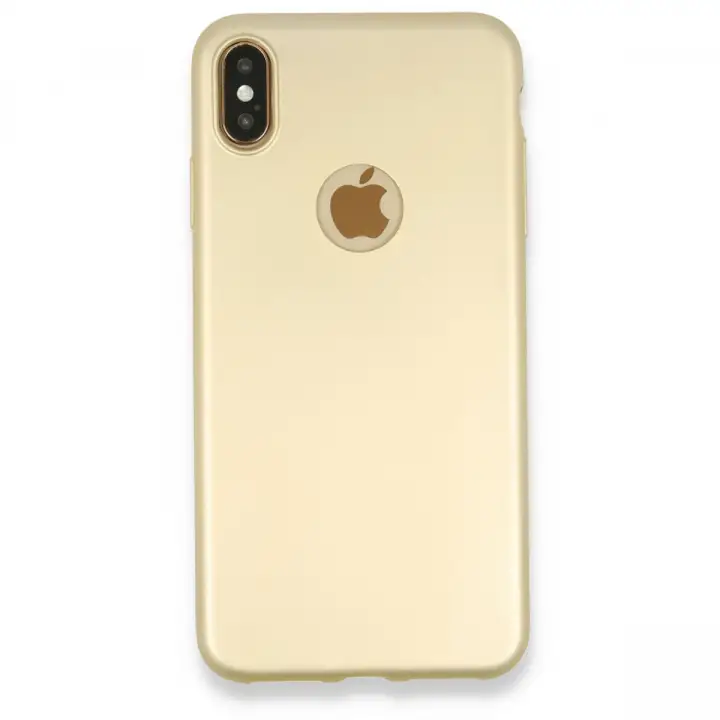 Newface iPhone XS Max Kılıf First Silikon - Gold