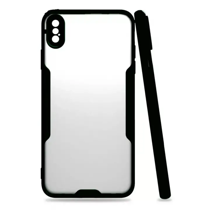 Newface Apple iPhone XS Max Kılıf Platin Silikon - Siyah