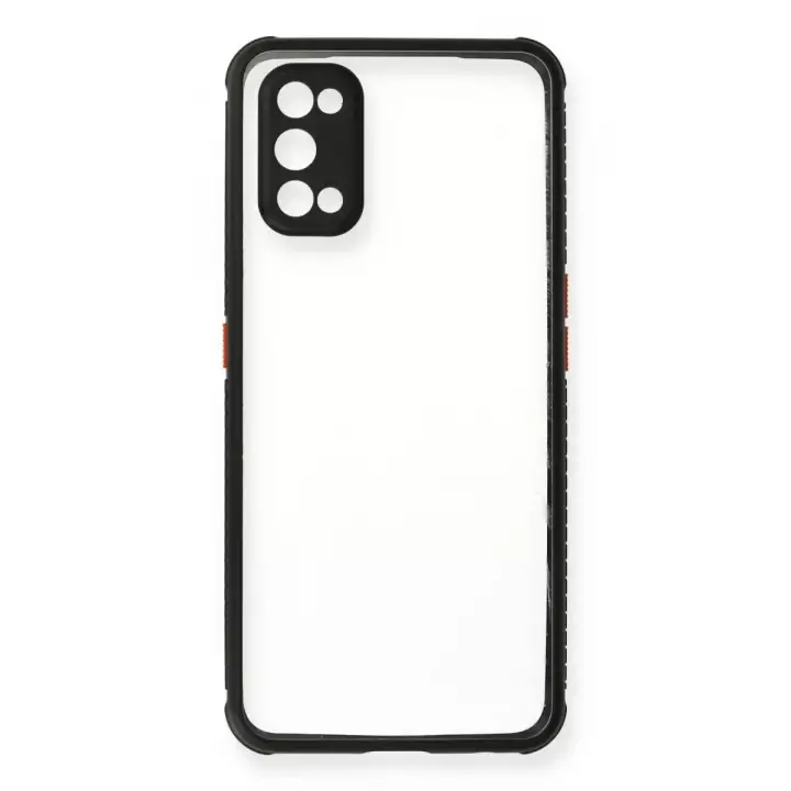 Newface Realme 7 Pro Kılıf Miami Şeffaf Silikon - Siyah