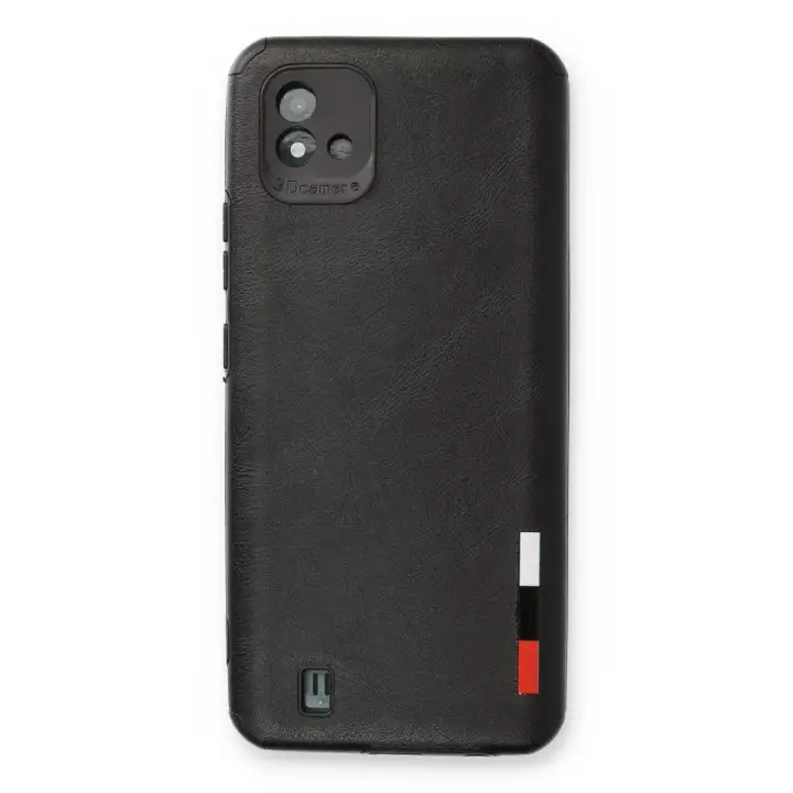 Newface Realme C11 2021 Kılıf Loop Deri Silikon - Siyah