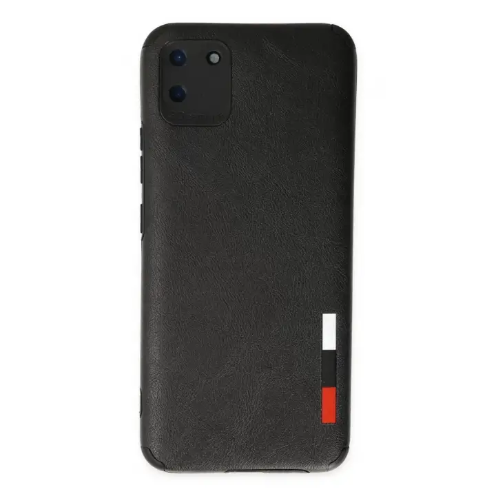 Newface Realme C11 Kılıf Loop Deri Silikon - Siyah