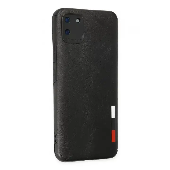 Newface Realme C11 Kılıf Loop Deri Silikon - Siyah