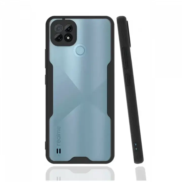 Newface Realme C21 Kılıf Platin Silikon - Siyah