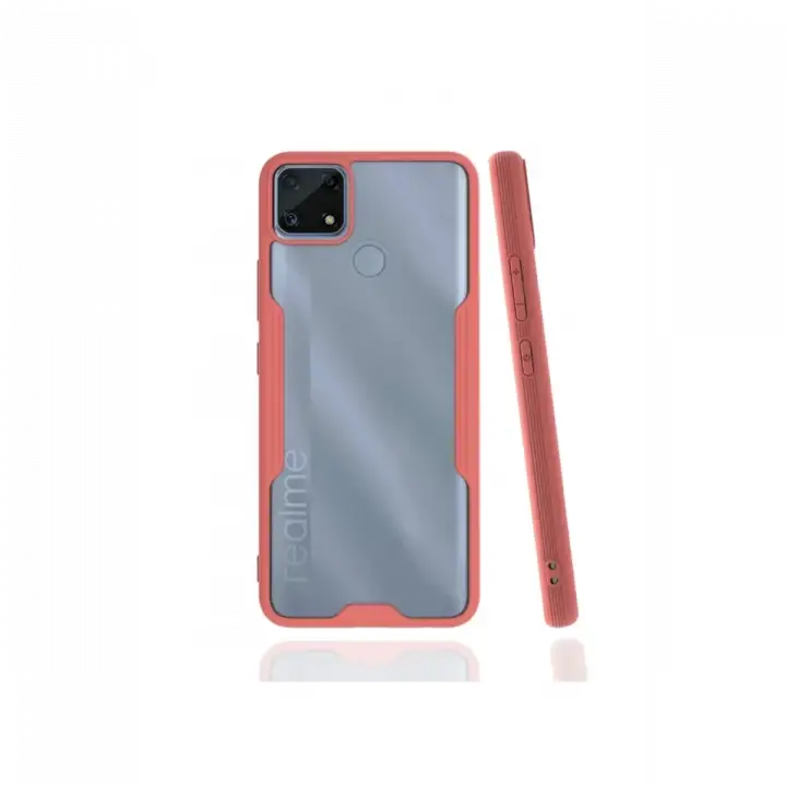 Newface Realme C25 Kılıf Platin Silikon - Pembe