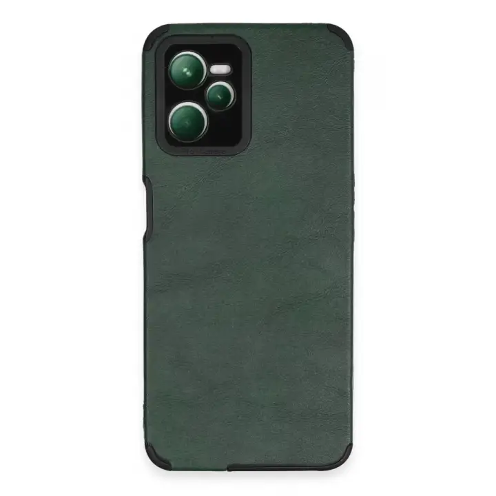 Newface Realme C35 Kılıf Loop Deri Silikon - Yeşil
