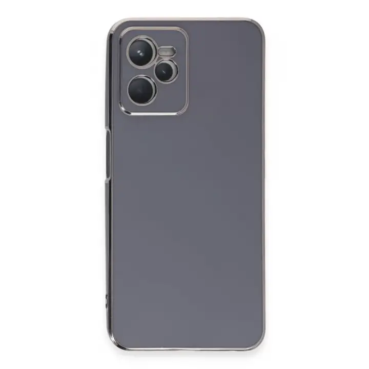 Newface Realme C35 Kılıf Volet Silikon - Mavi
