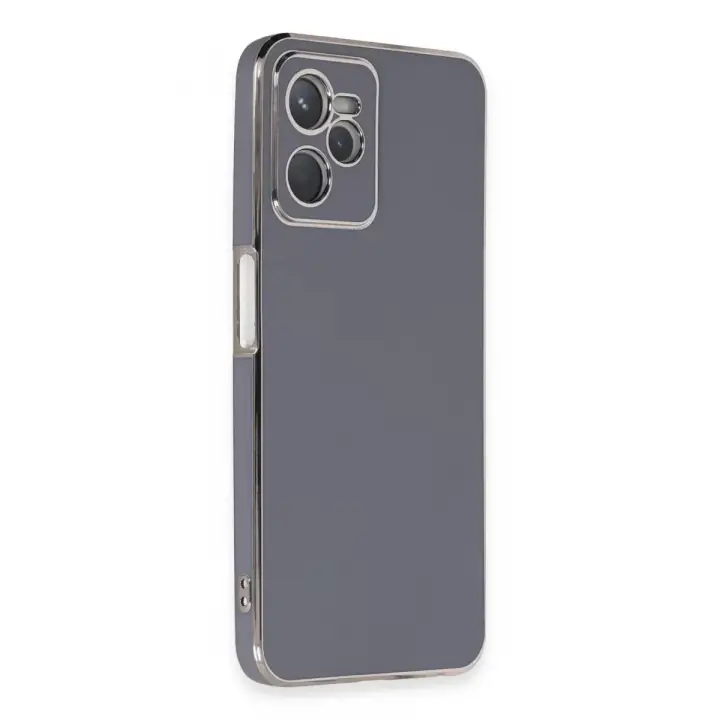 Newface Realme C35 Kılıf Volet Silikon - Mavi