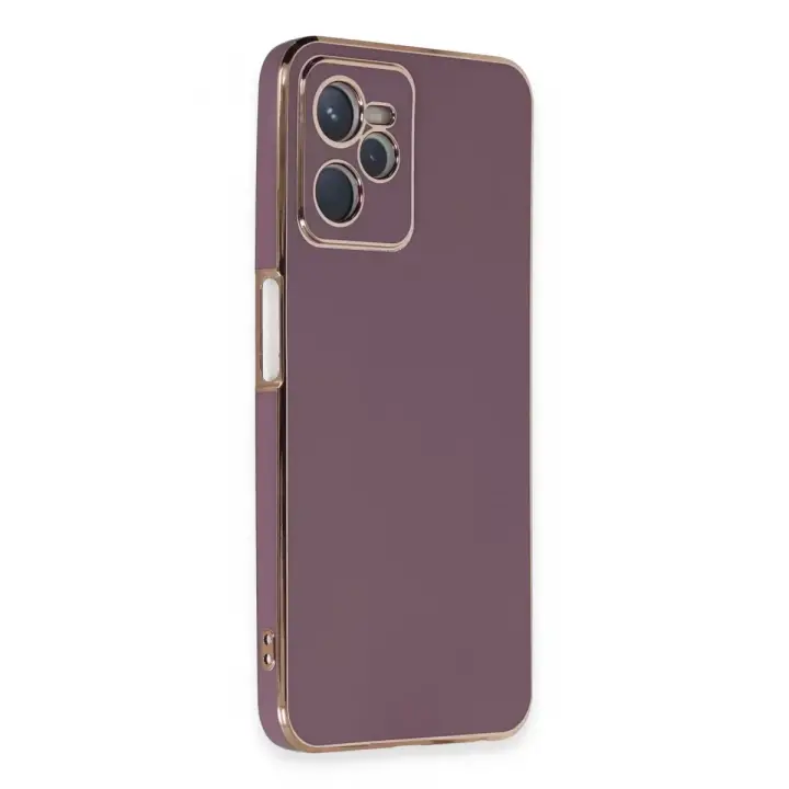 Newface Realme C35 Kılıf Volet Silikon - Mor