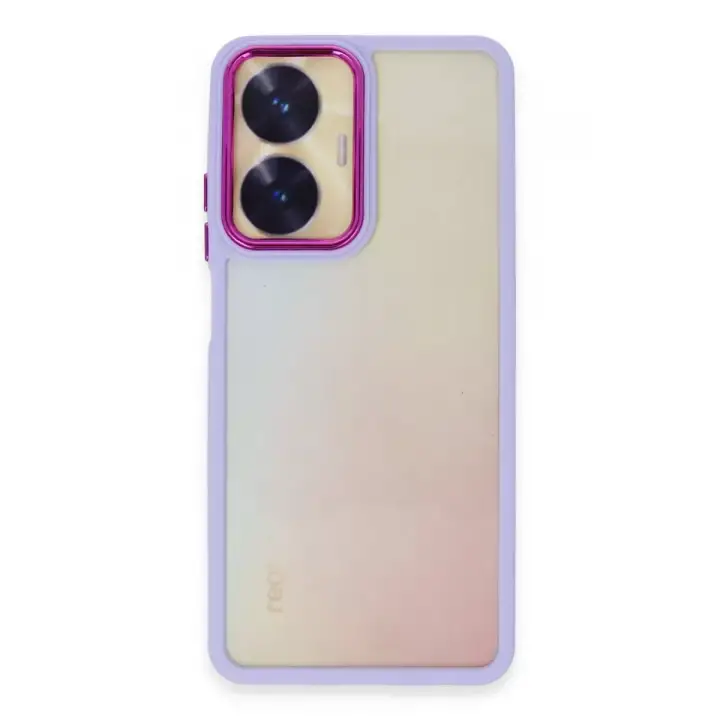 Newface Realme C55 Kılıf Dora Kapak - Lila