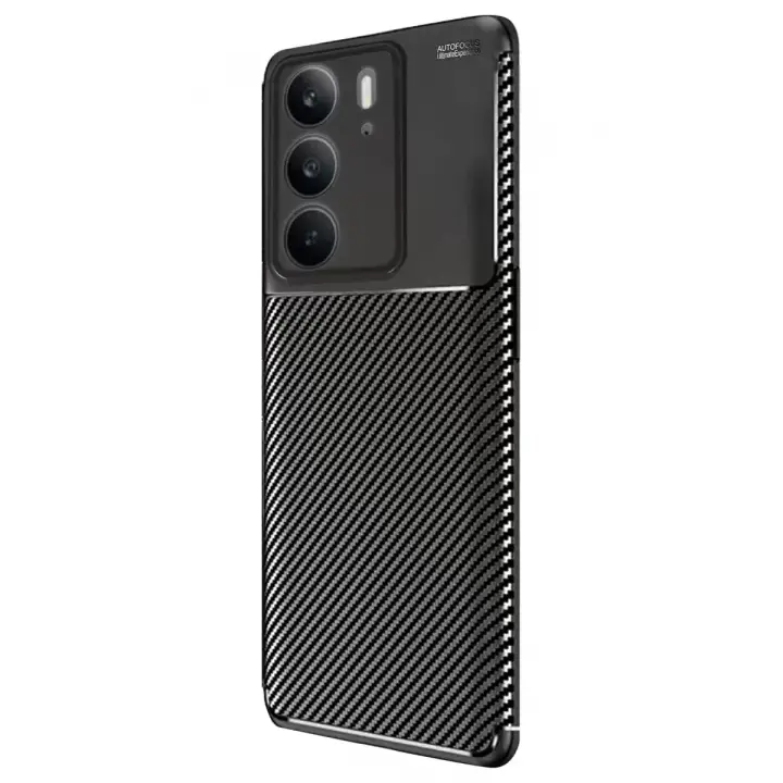 Newface Realme C75 4G Auto Focus Karbon Kapak - Siyah