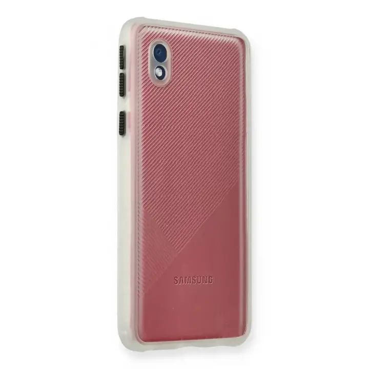 Newface Samsung Galaxy A01 Core Kılıf Miami Şeffaf Silikon - Şeffaf