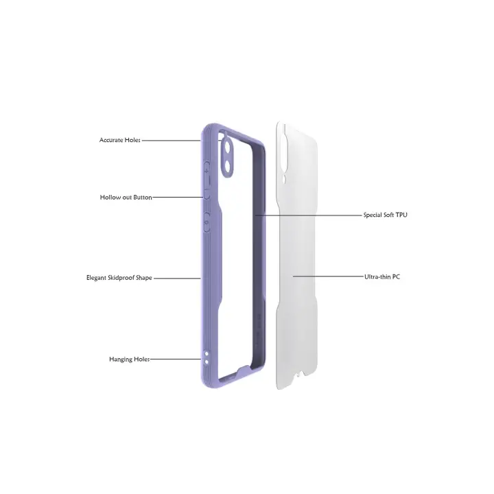 Newface Samsung Galaxy A02 Kılıf Platin Silikon - Sarı