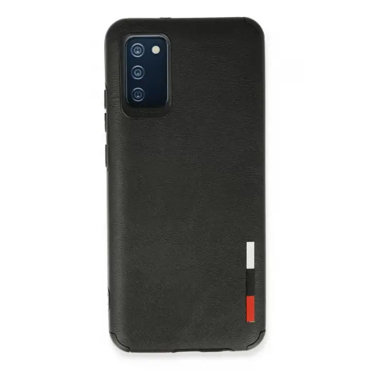 Newface Samsung Galaxy A02S Kılıf Loop Deri Silikon - Siyah